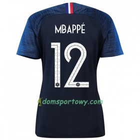 Koszulka Francja Mbappe 12 Damska Domowe Koszulki Piłkarskie Mistrzostwa Świata 2018